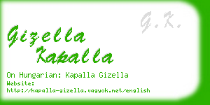 gizella kapalla business card